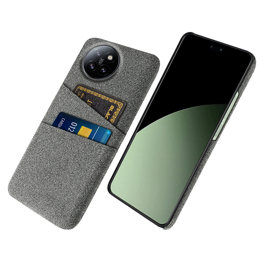 For Xiaomi Civi 4 Pro 5G Case Dual Card Slots Cloth Texture Hard PC Phone Cover For Xiaomi Civi 4 Pro 5G Case Dual Card Slots Cloth Texture Hard PC Phone Cover